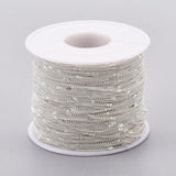 Forsølvet Kæde Med Flot Mønster, 1,2x1x0,3mm - Uniq Perler - 363010