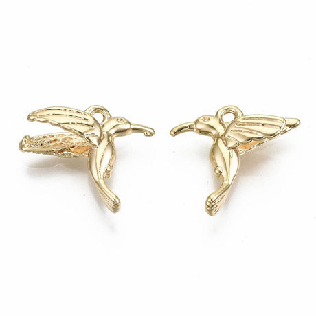 Fugle Vedhæng, 18K Forgyldt, (16x17x5mm) - Uniq Perler - 0000010146, 147995745673915633303846