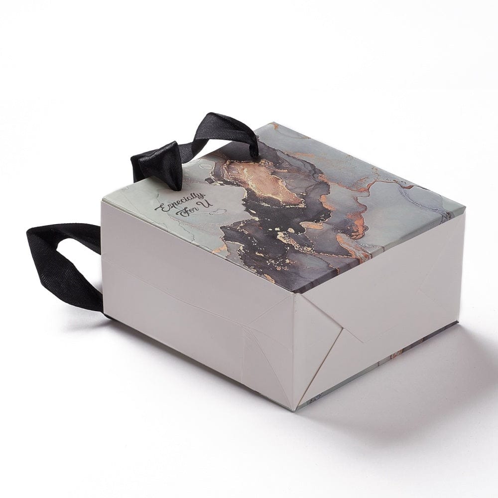 Gaveposer Med Marmoreret Print (12x11x6cm), 12 Stk - Uniq Perler - 907482
