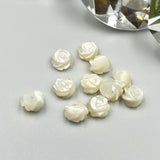 GETS Top/anboret perler. 4 stk. top/anboret shell blomster str. 8 mm