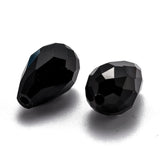 Glas Dråber, Facetteret, (12x8mm, 100 Stk) - Uniq Perler - 887847