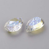 Glas Dråber Med Krystal Look, 19x12x6mm - Uniq Perler - 0000006219