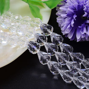 Glass Krystall Dråper, 10x8mm (Pris Per Stk) - Uniq Perler - 803851