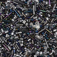Glas Perle Mix, Rørperler, Seed Beads M.M. Sort/Grå, 1 - 5mm - Uniq Perler - 1110393938
