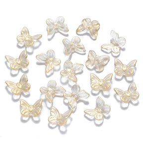 Glas Schmetterlinge, 9,5x11mm, (10 Stück) - Uniq Perler - 0000003516