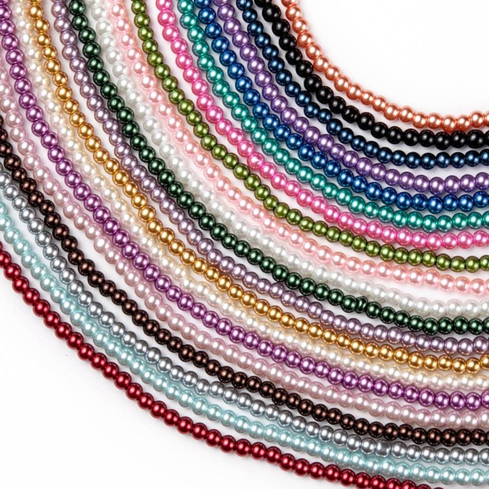 Glasperler, Assorteret Mix, 4mm - Uniq Perler - 0000014884