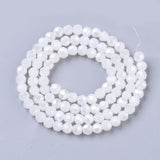 Glasperler, Facetteret, Hvid, 4mm - Uniq Perler - 795173