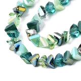 Glasperler, Grøn, Triangel, Elektroplated, (3,5x6x4,5mm) - Uniq Perler - 0000007015