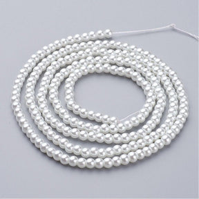 Glasperlen mit Perlmutt-Schimmer, 4mm - Uniq Perler - 0000004508