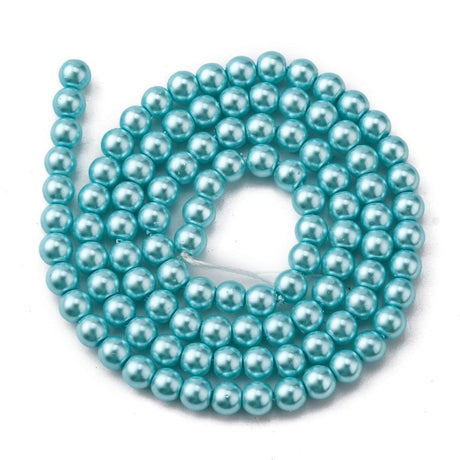 Glasperler, Mint Grøn, 4mm - Uniq Perler - 136829345673913174849849,