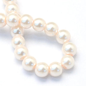 Glasperler, Off White, 6 - 7mm - Uniq Perler - 356884