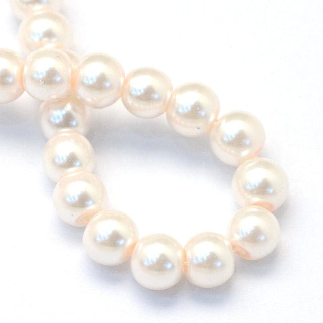 Glasperler, Off White, 6 - 7mm - Uniq Perler - 356884