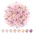 Glasperler, Rosa Mix, Facetteret, 4x3mm, (500 Stk) - Uniq Perler - 1838382