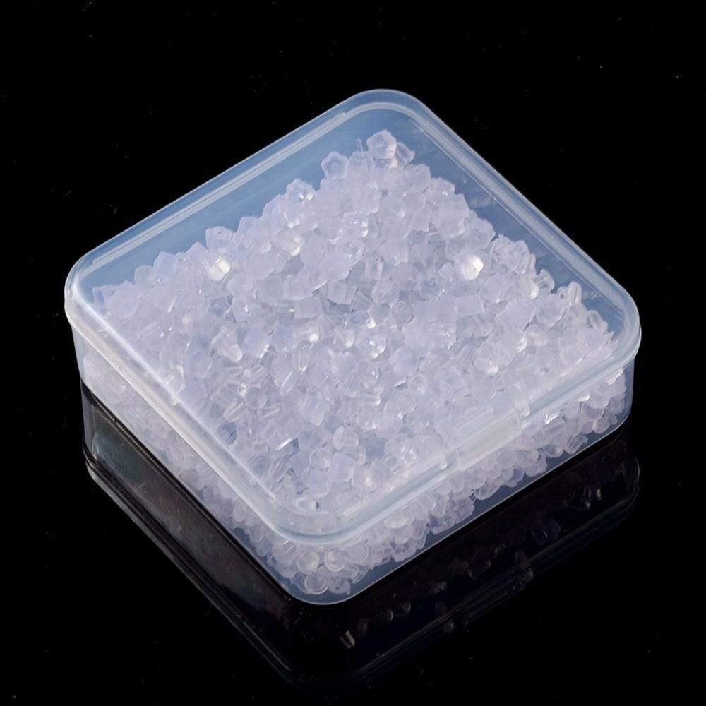 Gummi Bagstopper I Kasse - (4x4mm), Ca. 500 stk - Uniq Perler - 0000013329