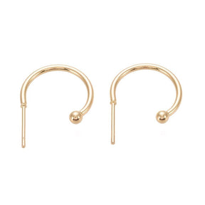 Half Hoops – 18K Gold-plated Steel (16x21mm) - Uniq Perler - 34567832