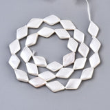 Harlekin Shell Perler, Blank Hvid, 13x9mm - Uniq Perler - 102894