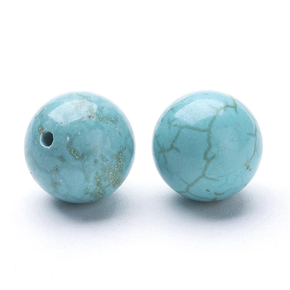 Howlit Perler, Turkis, Topboret/Anboret, 10mm - Uniq Perler - 0000004129, 130712945678411829620853