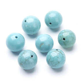 Howlith Perlen, Türkis, oben gebohrt/angebohrt, 10mm - Uniq Perler - 0000004129, 130712945678411829620853