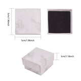 Hvide Smykkeæsker Med Marmor Look (5,2x5,2x2,3cm), 6 Stk - Uniq Perler - 93483824