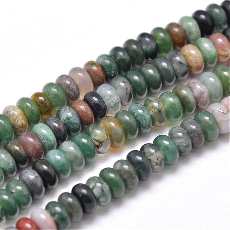 Indian Agat – Rondel (8x6mm) - Uniq Perler - 112541