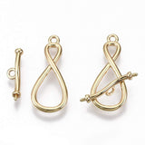 Infinity Toggle Lås, Forgyldt Messing, (26x15mm) - Uniq Perler - 0000006627, 146335645673914613406843, 14633564562895068456170891,