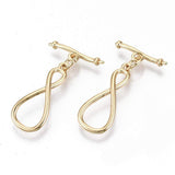 Infinity Toggle Lås, Forgyldt Messing, (26x15mm) - Uniq Perler - 0000006627, 146335645673914613406843, 14633564562895068456170891,