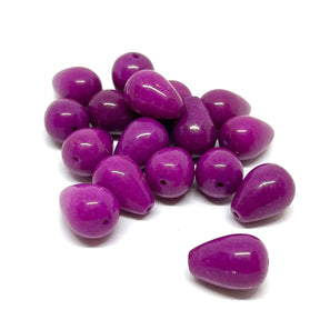 Jade Drops, Cerise, 18x10mm - Uniq Perler - 0000012451