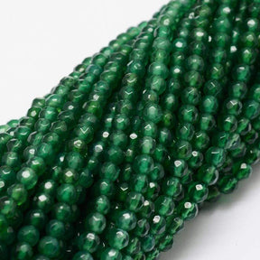 Jade Perler, Grøn, Facetteret, (4mm) - Uniq Perler - 5479