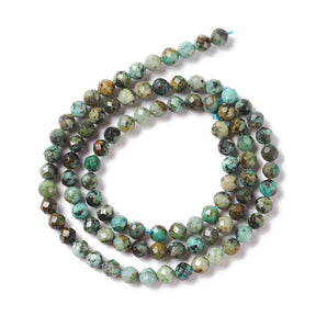 Jaspissten, fasetterad, 4mm - Uniq Perler - 0000012960