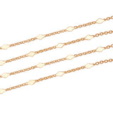 Kæde Med Harlekin Mønster – 18K Forgyldt (1,5x1x0,3mm) - Uniq Perler - 10994