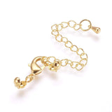 Kæde Med Lås Og Låsehoved, 24K Langtidsholdbar Forgyldning, (1 Sæt) - Uniq Perler - 0000004333