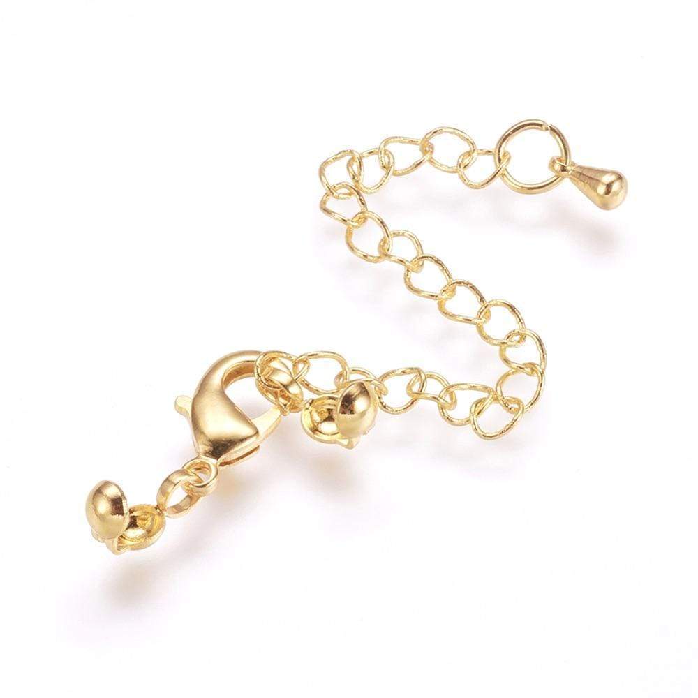 Kæde Med Lås Og Låsehoved - 24K Langtidsholdbar Forgyldt (5 Sæt) - Uniq Perler - 445688