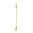 Kædeforlænger Med Dråbe Inkl. Karabin Lås, Forgyldt Stål, 5 Stk - Uniq Perler - 1288830
