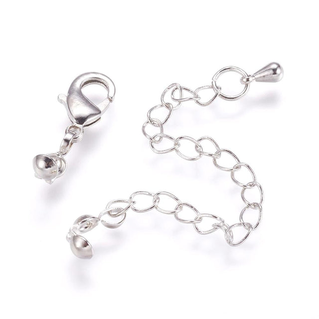 Kædeforlænger Med Karabin Lås Og Låsehoved, Langtidsholdbar, (12x6x2,5mm) - Uniq Perler - 586942