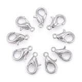 Karabinlås - Forsølvet (6x10mm, 10 stk) - Uniq Perler - 670027