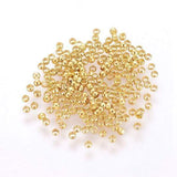 Klemmeperler - Forgyldt (2x1,2mm) Ca. 250 Stk - Uniq Perler - 115400