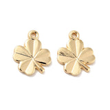 Kløver Vedhæng, Langtidsholdbar Forgyldning, (11x9x1mm,) 8 Stk - Uniq Perler - 0000013721