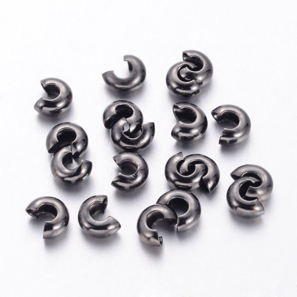 Knudeskjuler – Gun Metal (5mm) 20 stk - Uniq Perler - 0000008051
