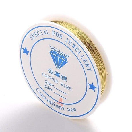 Kobber Wire – Forgyldt (0,3mm, 25m) - Uniq Perler - 0000002654