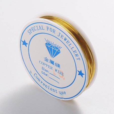 Kobber Wire – Forgyldt (1mm, 8,2m) - Uniq Perler - 683845