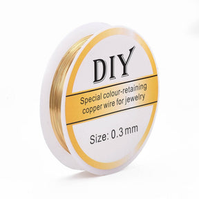 Copper Wire – Durable Gold plating (0.3mm, 15.6m) - Uniq Perler - 46753356