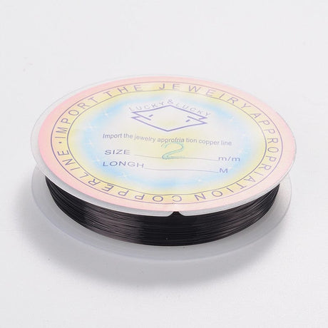 Kobber Wire – Sort (0,2mm, 35m) - Uniq Perler - 0000012049