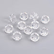 Krystal Perle, Klar, Facetteret, 12x7,5mm, 10 Stk - Uniq Perler - 0000013557