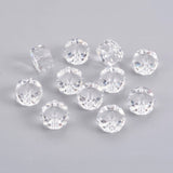 Krystal Perle, Klar, Facetteret, 12x7,5mm, 10 Stk - Uniq Perler - 0000013557