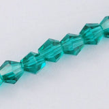 Krystal Perler, Austrian Crystal, Blå/Grøn, Bicones, (3x3 - 3,5mm) - Uniq Perler - 0000014023