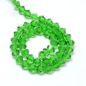 Kristallperlen, Austrian Crystal, Grün, Bicone, Grade AA (3x3mm) - Uniq Perler - 10883