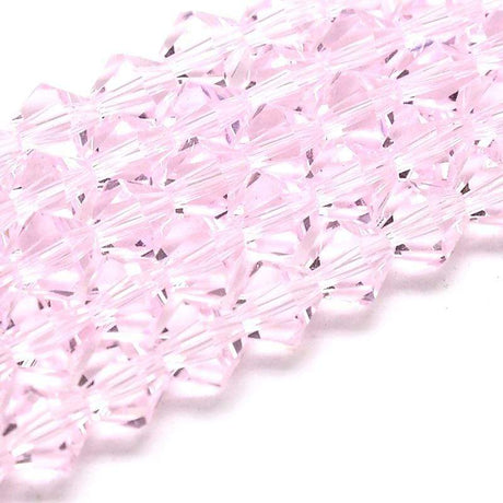 Krystal Perler, Austrian Crystal, Pink, Bicones, (3x3 - 3,5mm) - Uniq Perler - 0000010419