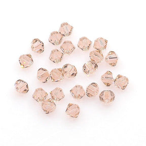 Kristallpärlor, Austrian Crystal, Ljusrosa, Bicone, 4mm, 10 st - Uniq Perler - 0000008289, 7855121456967733904427