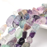 L.beads fluorit Flourite nugget str. 8-12 mm