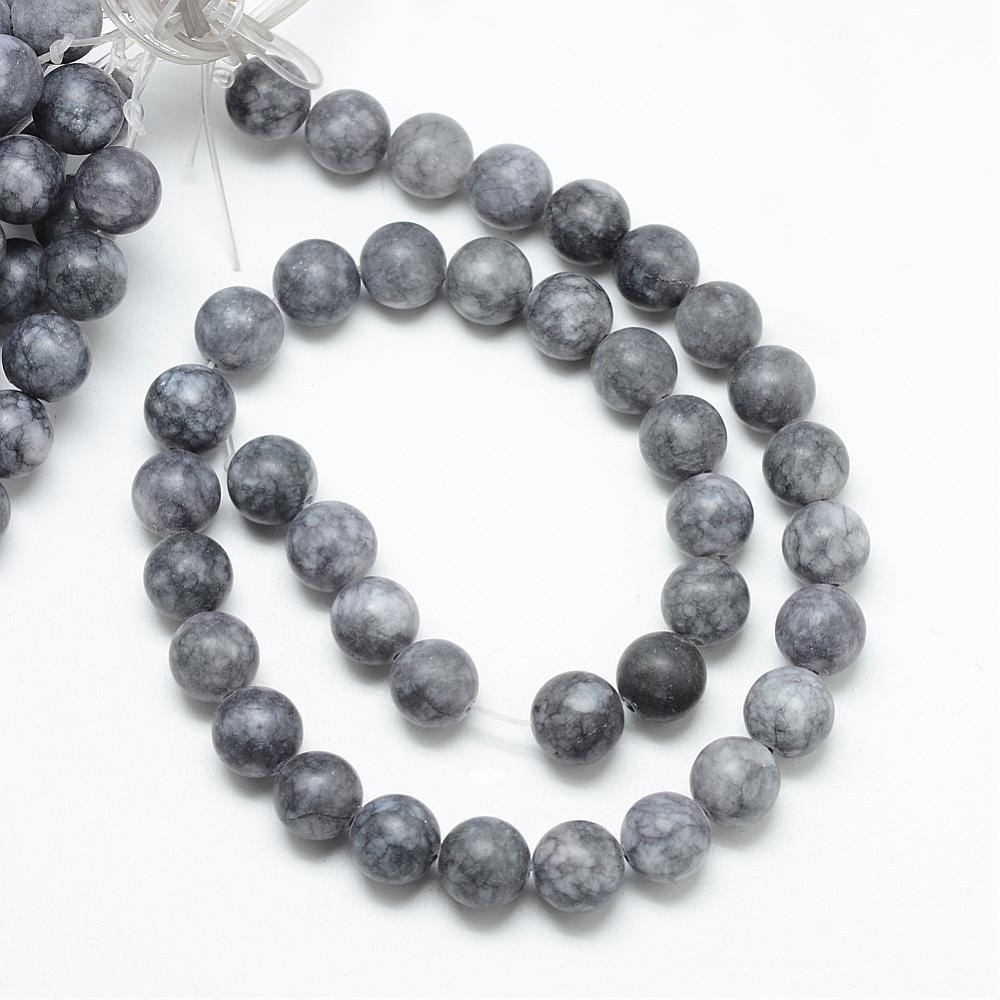 L.beads jade Frostet Jade perler str. 8 mm